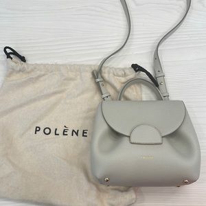 Polene Numero Un Nano bag in Textured Chalk, like new condition